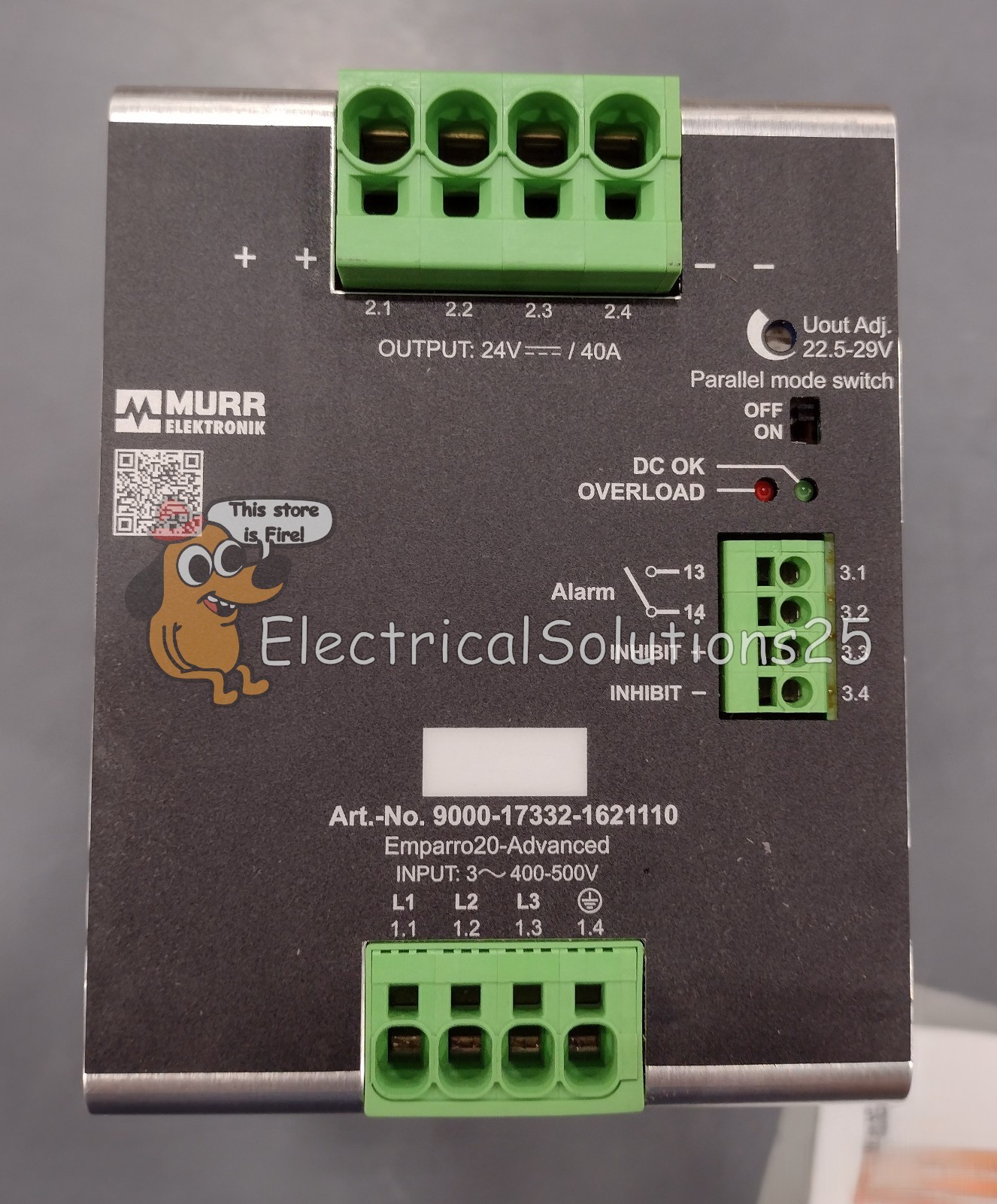 New MURR 9000-17332-1621110 DIN Rail Power Supply 24VDC - Free Shipping