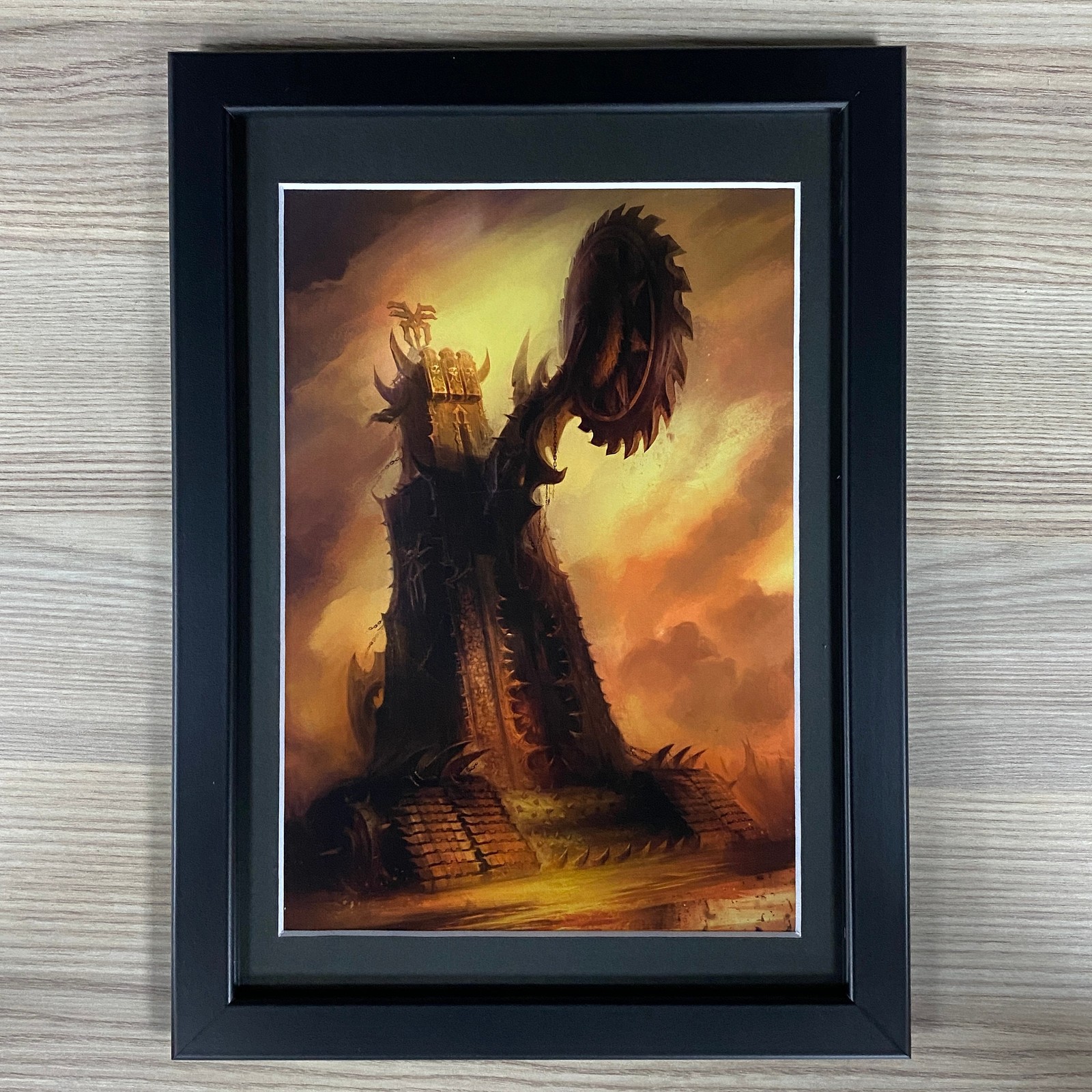 WOE MACHINE FRAMED ART CHAOS KHORNE DAEMON ENGINE WARHAMMER 40,000 40K