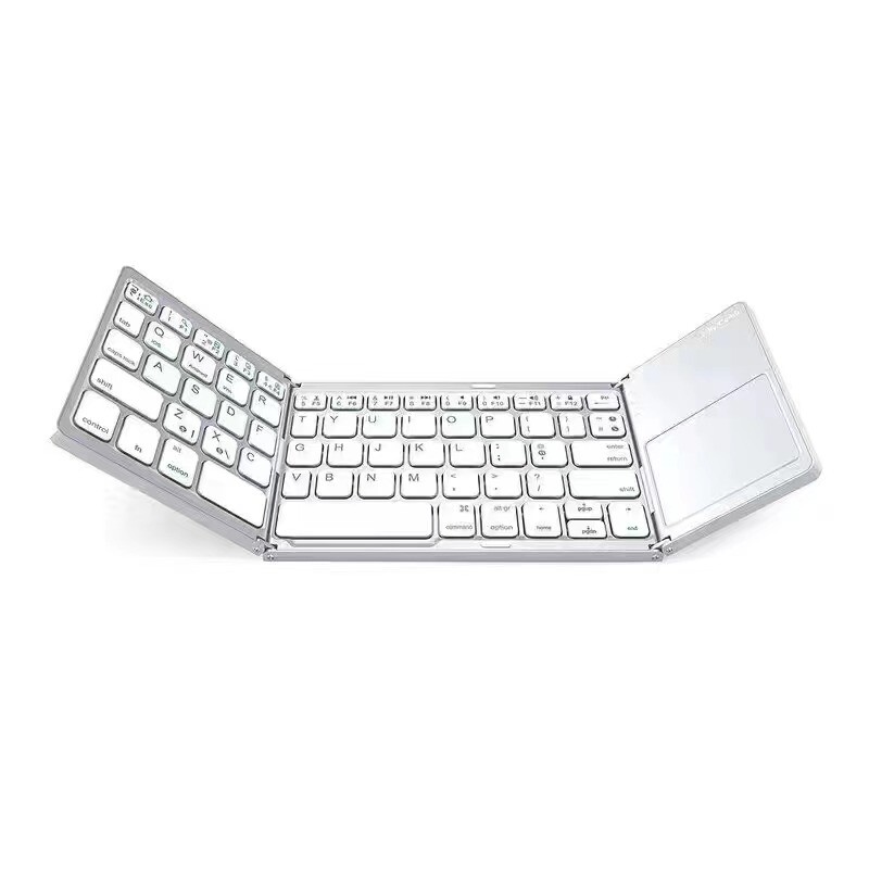 foldable touchpad Bluetooth keyboard Portable Rechargeable for iOS Win Android