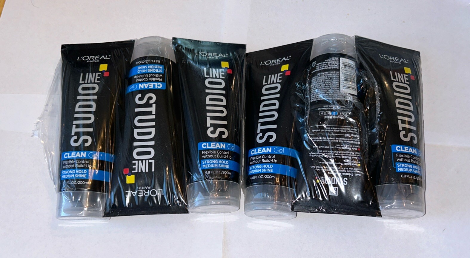 L'Oreal Paris Studio Line Clean Strong Hold Hair Gel 6.8oz (6 Pack) NEW!