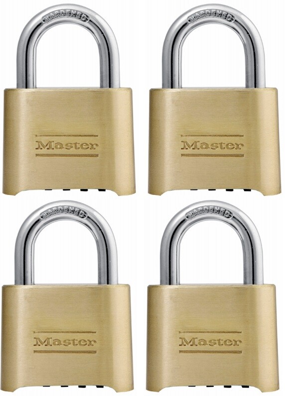 Master # 175D 2" Resettable Zinc DieCast Combination Padlocks -Pack of 4