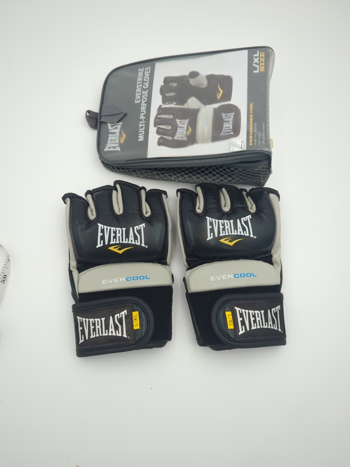 Everlast EverCool MMA Training Gloves Size L/XL w/ Case – Used, Odor Free