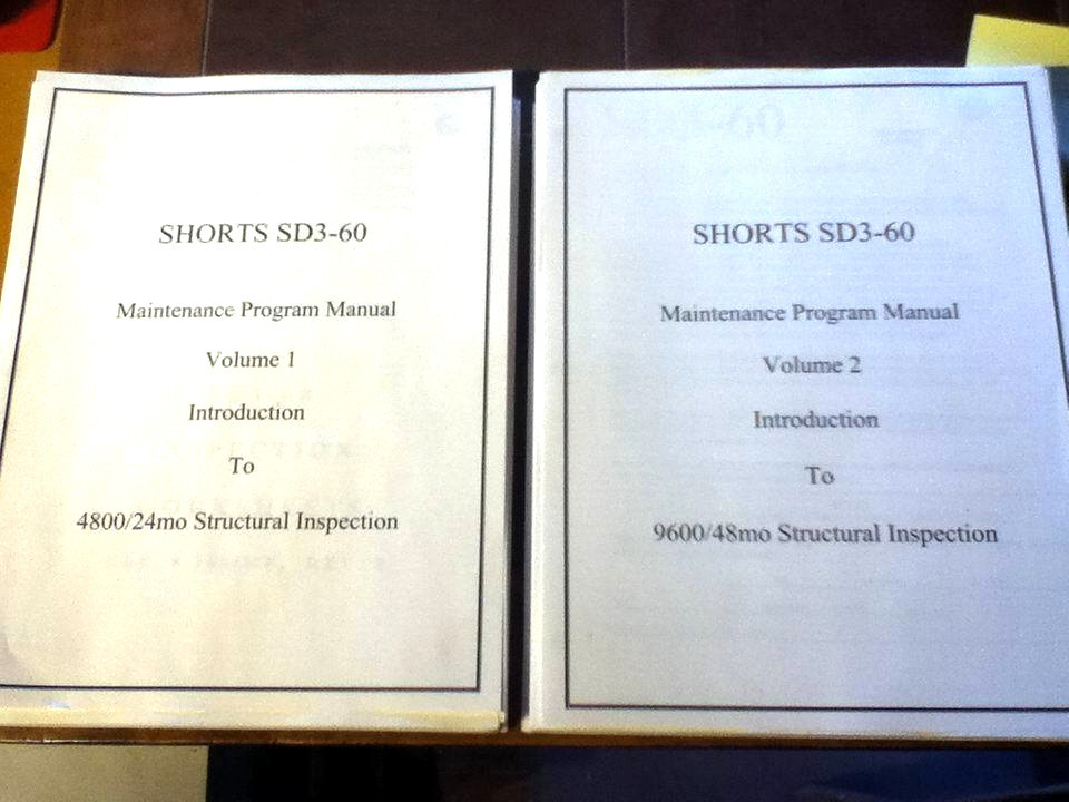 Shorts SD3-60 Maintenance Program Manuals, 2 Vol Set