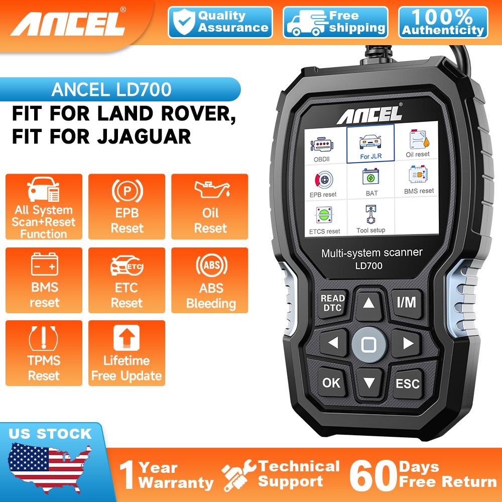 ANCEL LD700 For Land Rover & Jaguar OBD2 Scanner All Systems Car Diagnostic Tool