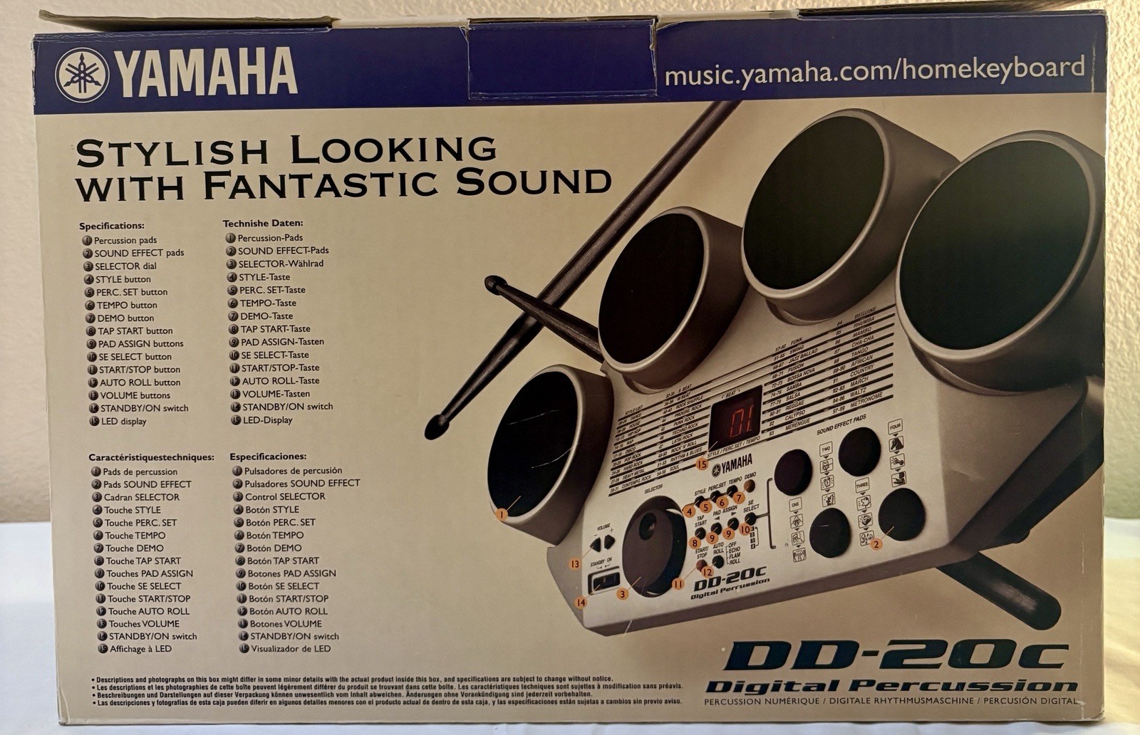 Yamaha DD-20C Digital Percussion Drum Set NEW (other) Open Box See Description