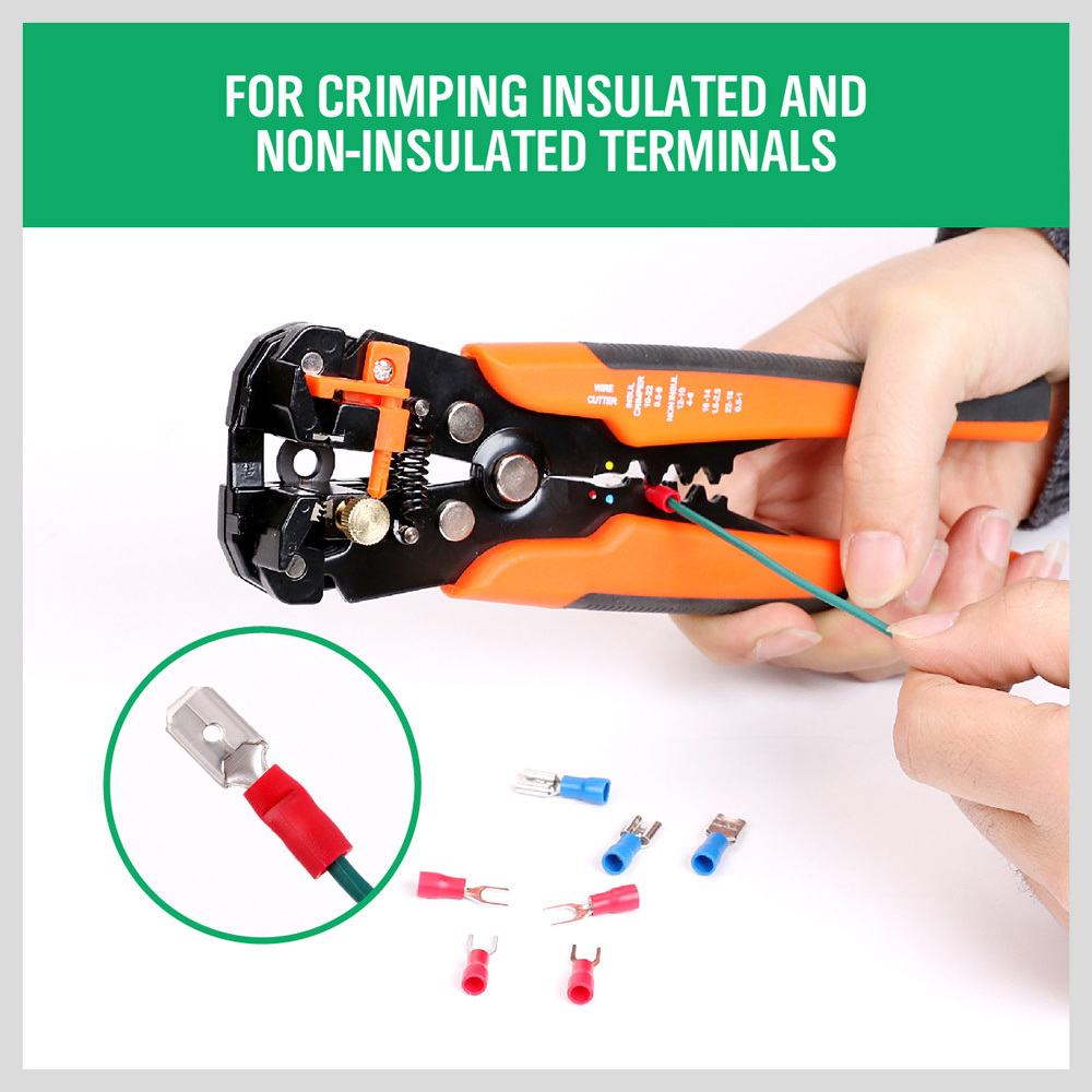 8'' Self-Adjusting Wire stripper Cable Cutter Electricians Crimping Tool New