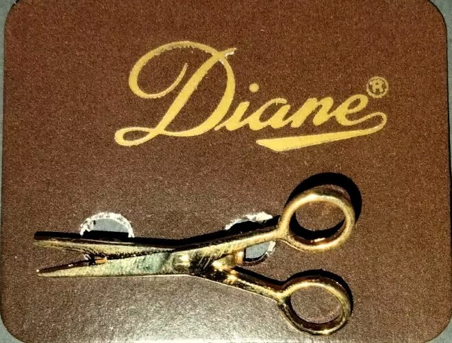 Diane Hair Gold Scissors Collectibles Die Cast Pin Brand New Never Used Rare