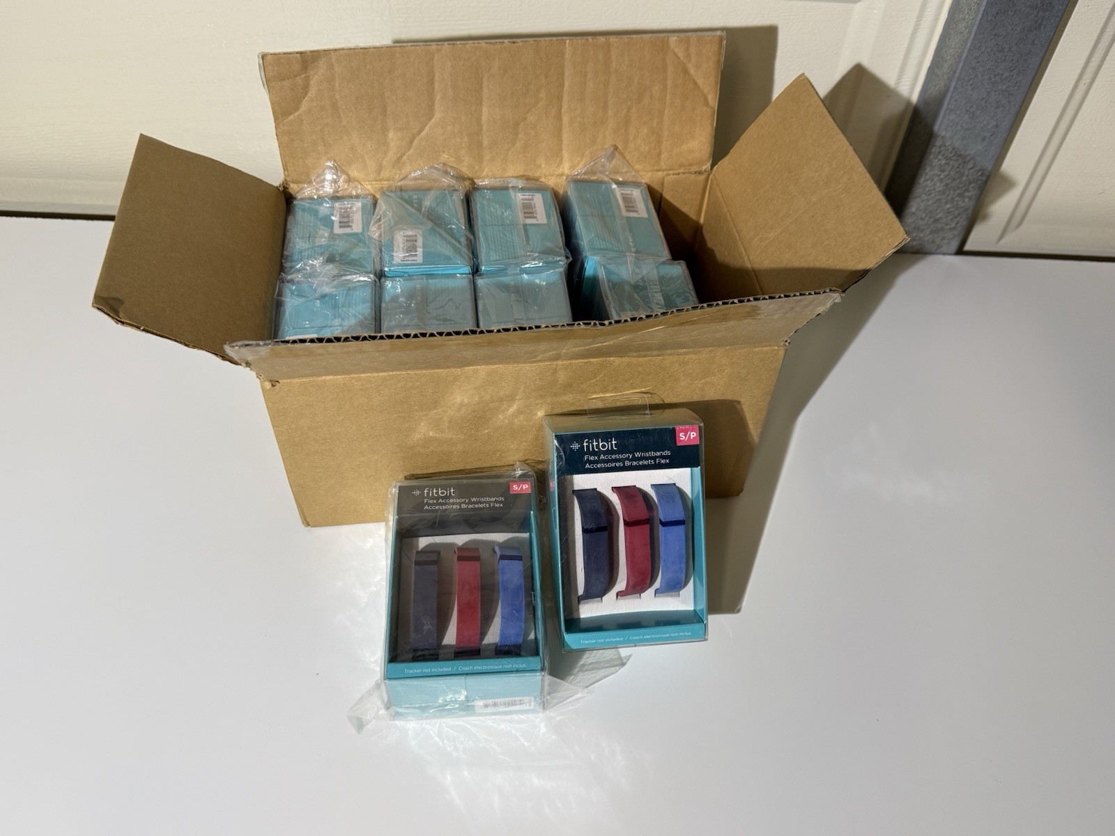 NEW CASE 10 Boxes Fitbit Flex Wristbands 30 Total bands SMALL - BLUE RED PURPLE