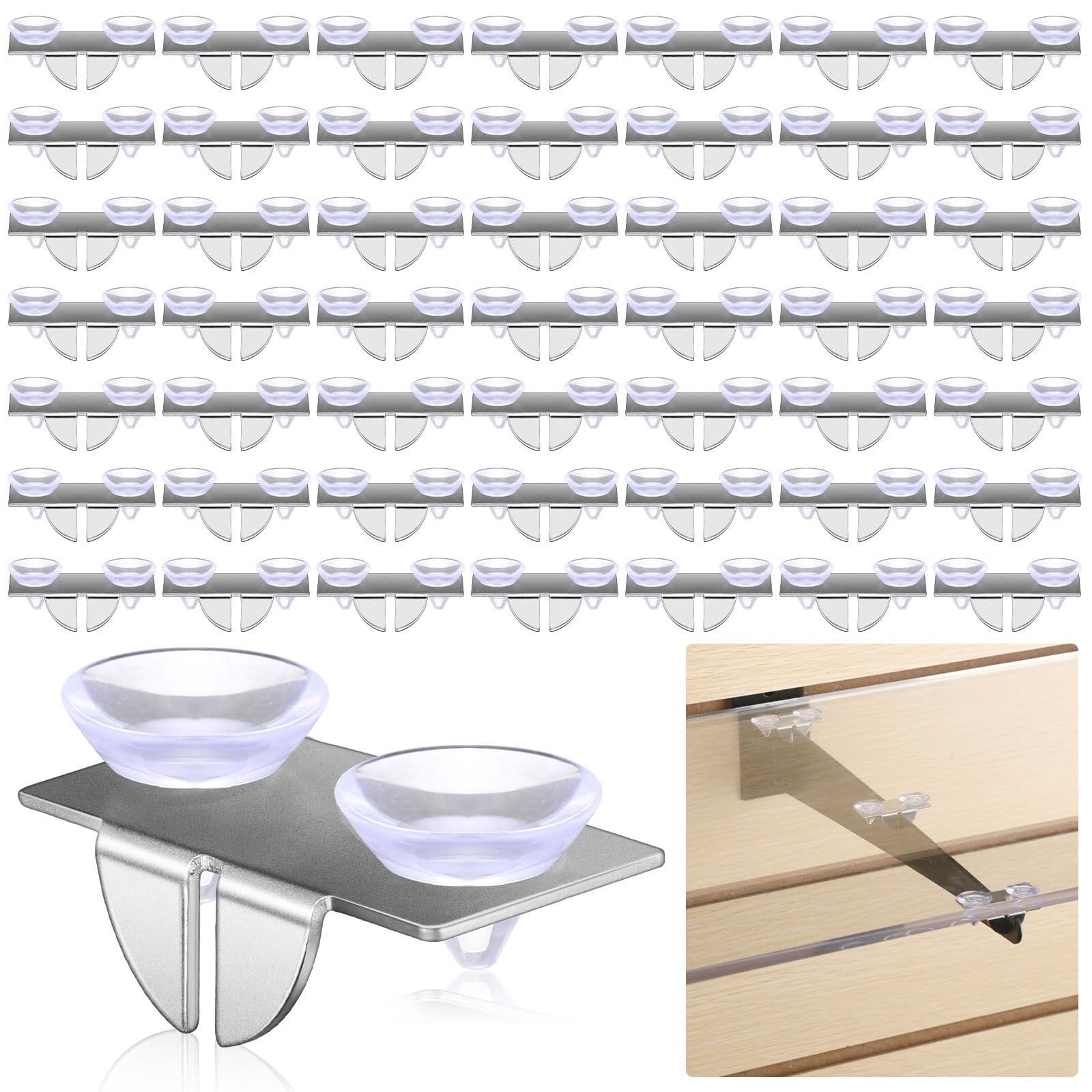 20 Pcs Center Shelf Rest Clip Galvanized Glass Brackets Metal Shelf Balancingf