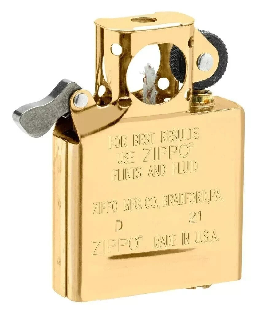 Zippo 49477, Classic Tumbled Brass Finish Lighter, (PL) Pipe Insert