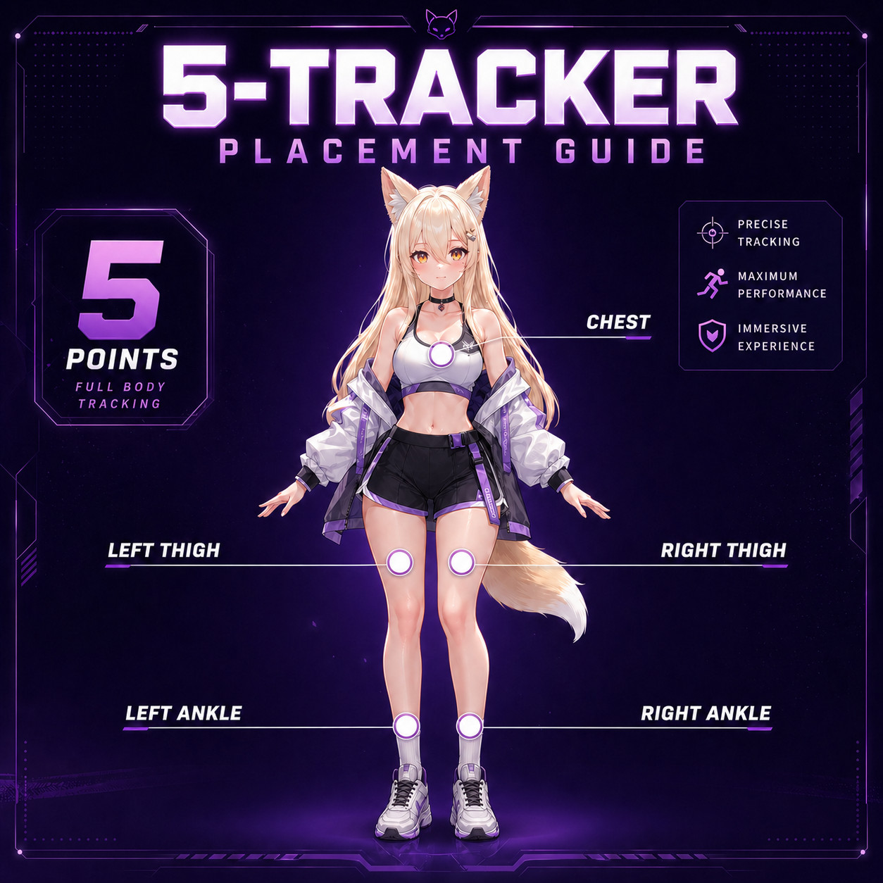 SlimeVR Compatible Full Body Tracking FBT VRCHAT VR 5 Trackers LSM6DSV HTC VIVE
