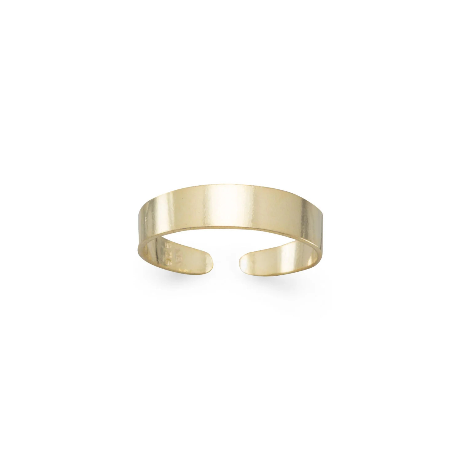 Women's Gold Plated 925 Sterling Silver Polished Toe Ring - Date Night, Holiday