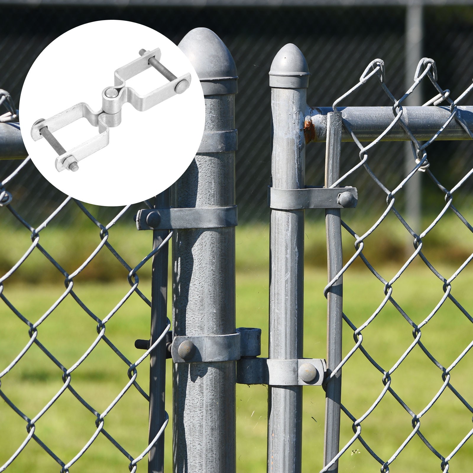 2"x2" Chain Link Fence Gate Post Hinge with Bolt&Nut for Square Pipe