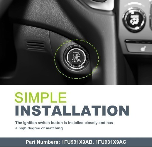 Push Start Ignition Button Switch Replacement Fit for Commander Challenger Town