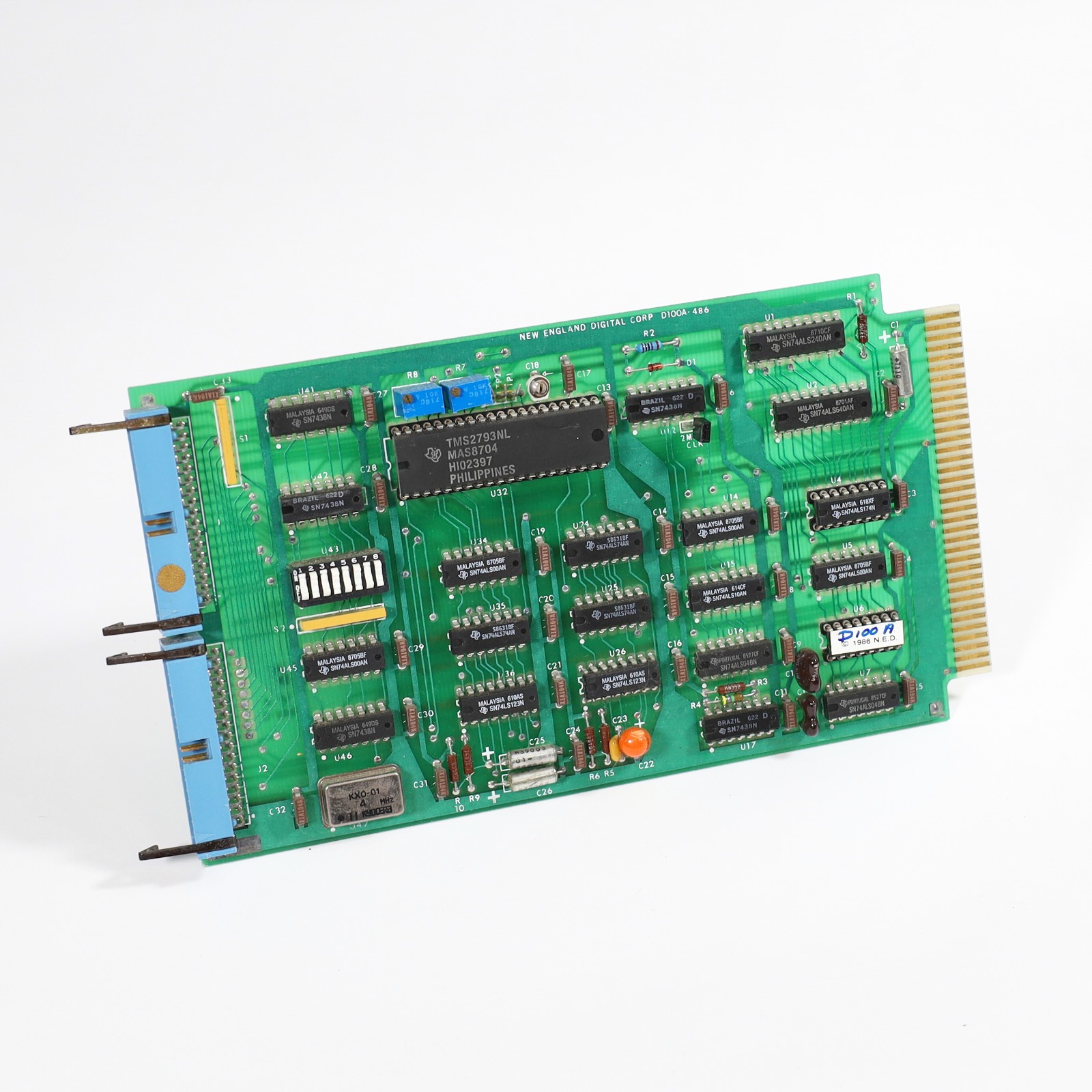 New England Digital Synclavier D100A Computer Bin Card