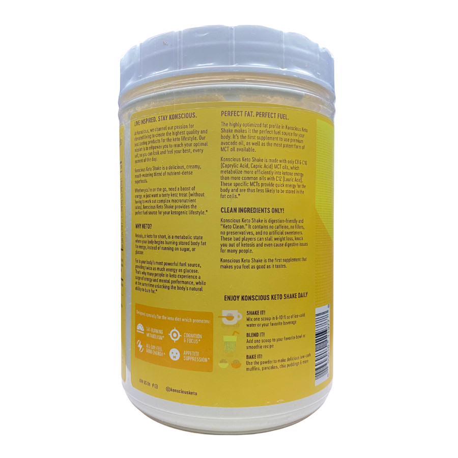 Konscious Keto Protein Shake • MCT + Whey Isolate + Milk Isolate Protein •Banana
