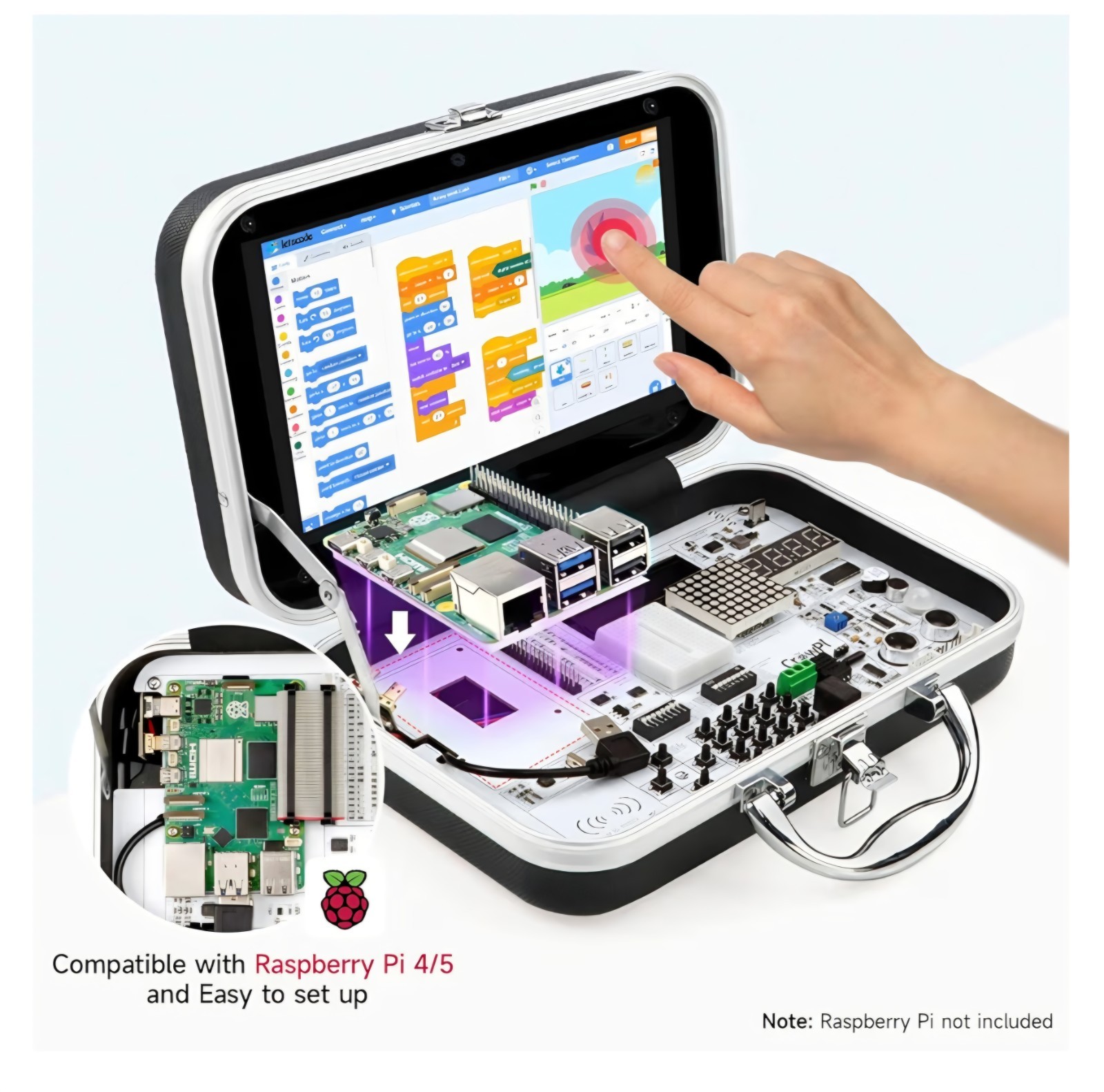 ELECROW for Raspberry Pi 5 Kit, with Pi 5 Single Board Computer, Crowpi Pi 5 ...
