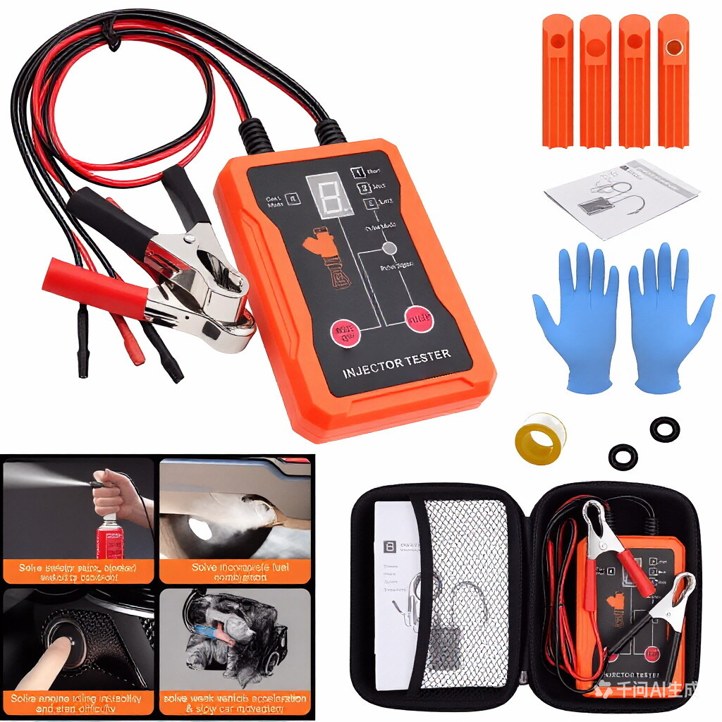 Universal Fuel Injector Tester and Cleaner Tool Kit, DIY Cleaning Tool Kit, 8