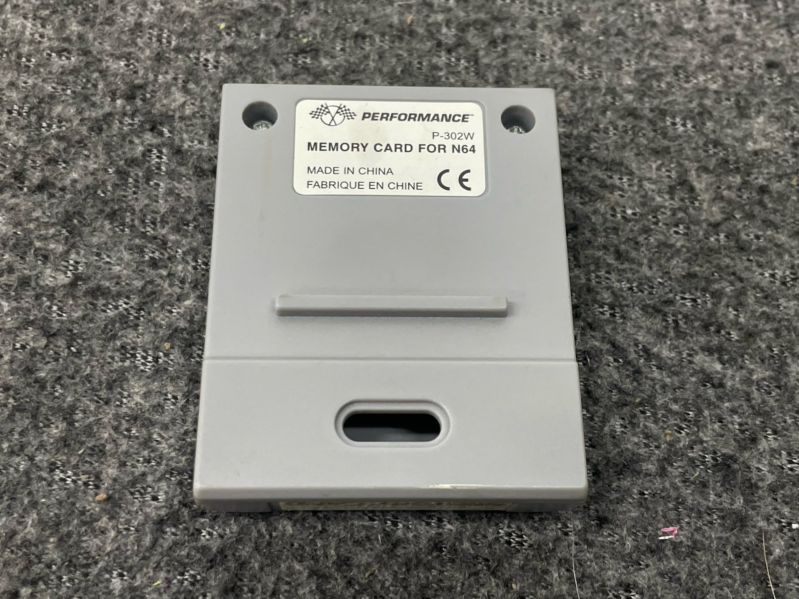 Performance Memory Card For N64 Nintendo 64 Gray - Tested & Working