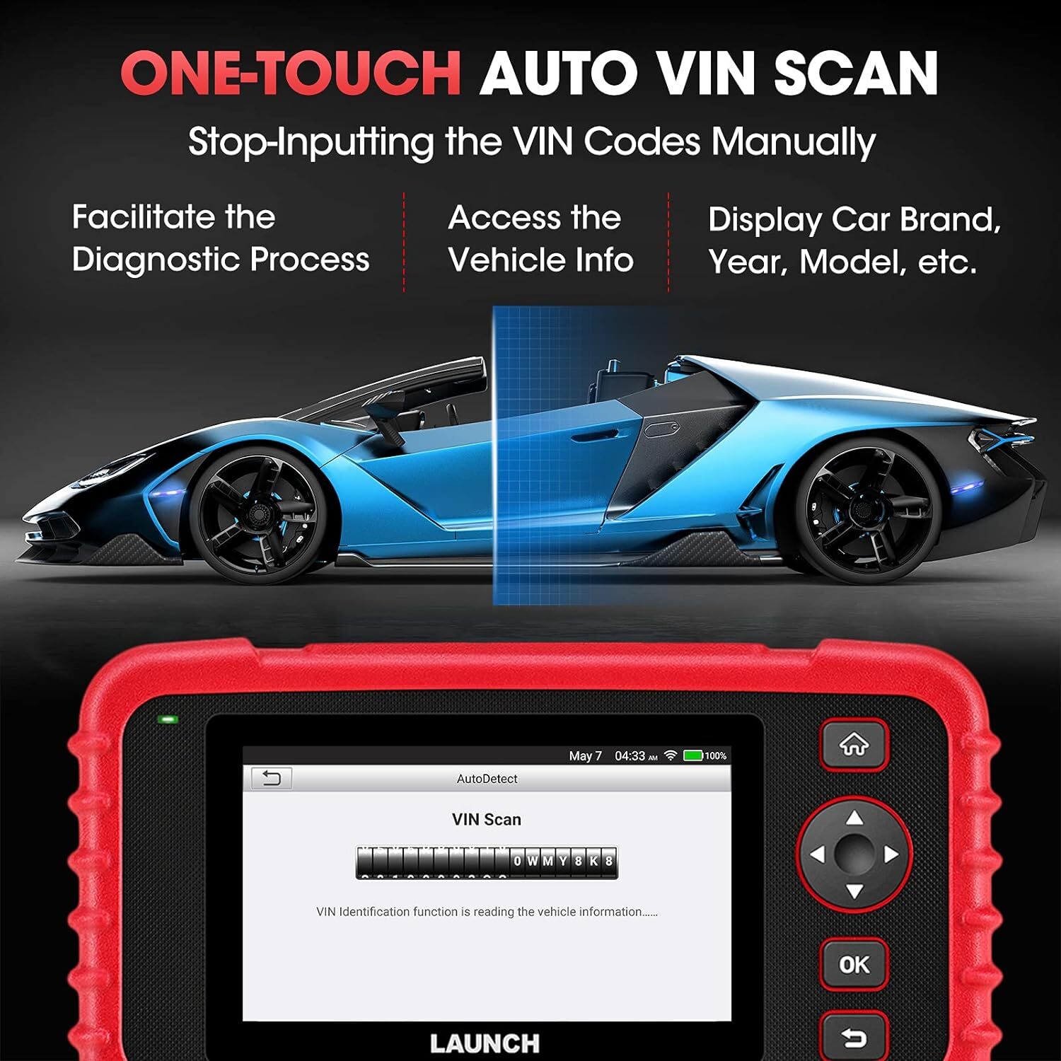 2025 LAUNCH CRP123X OBD2 Scanner Engine ABS SRS Code Reader Car Diagnostic Tool