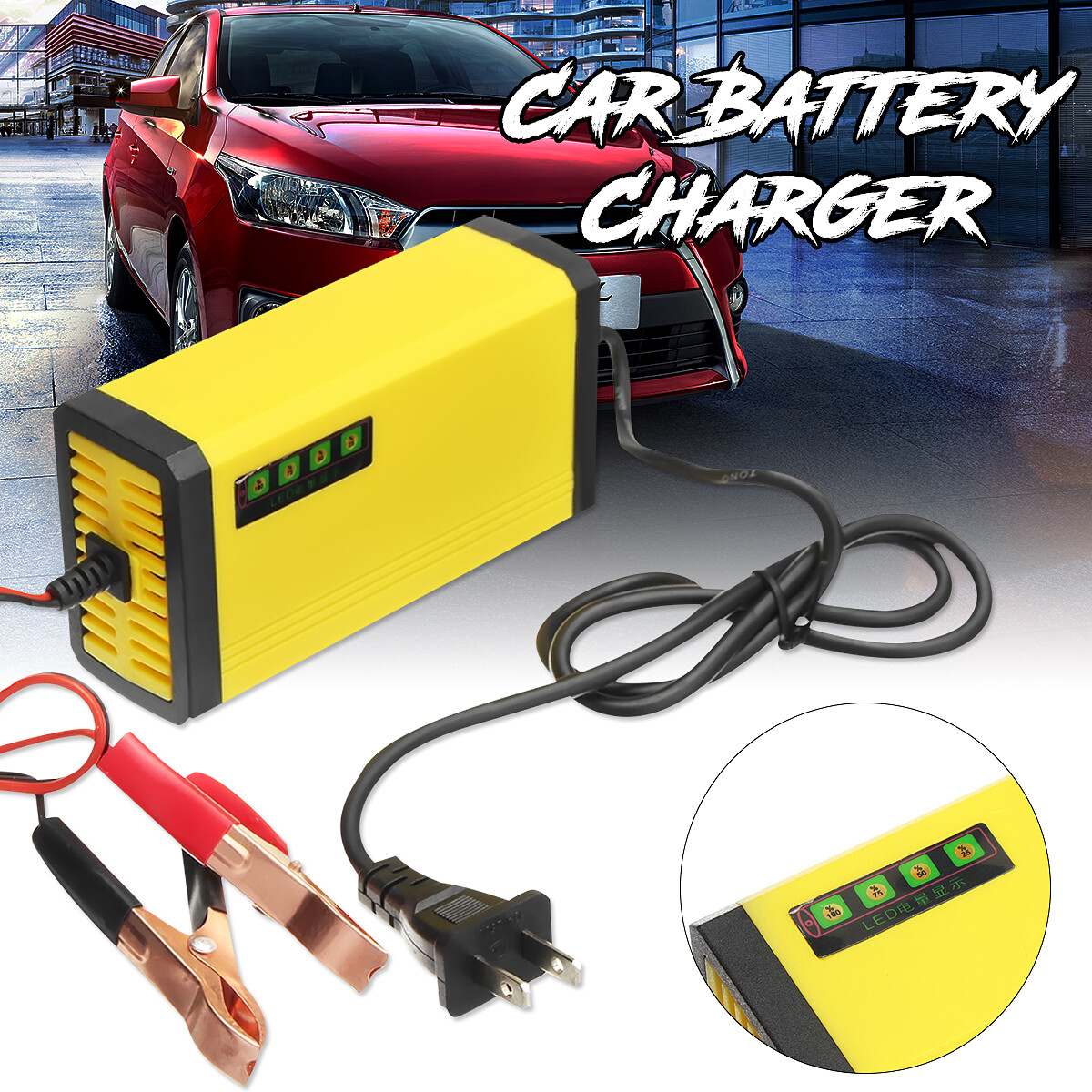 12V 20AH Smart Battery Charger Automatic Trickle Holder Car Motorcycle