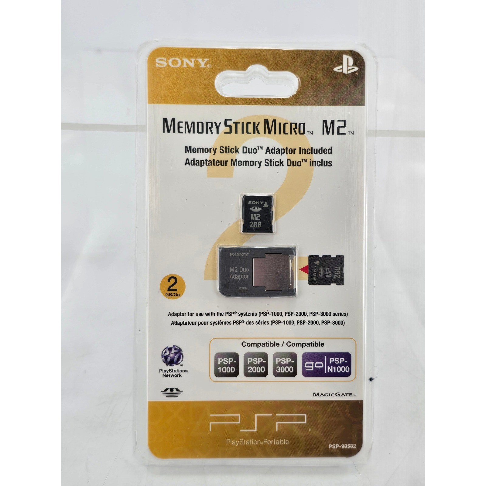 Sony Memory Stick Micro M2 2GB PSP Memory Card with Duo Adaptor Black - New