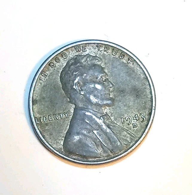 1943 D  Lincoln Wheat  Cent Steel Circulated Free Shipping