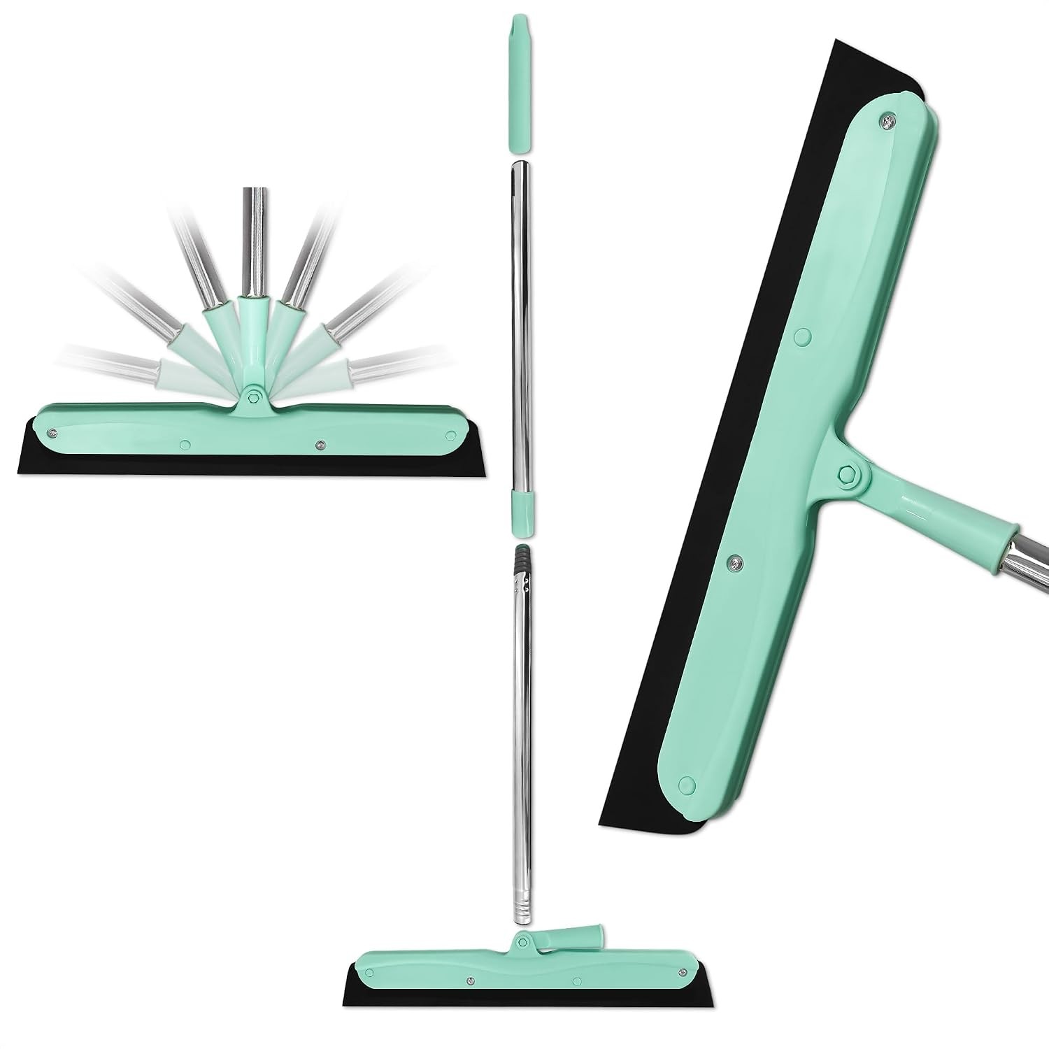 Floor Squeegee - 34.5" Telescoping Squeegee for Window Cleaning with Durable