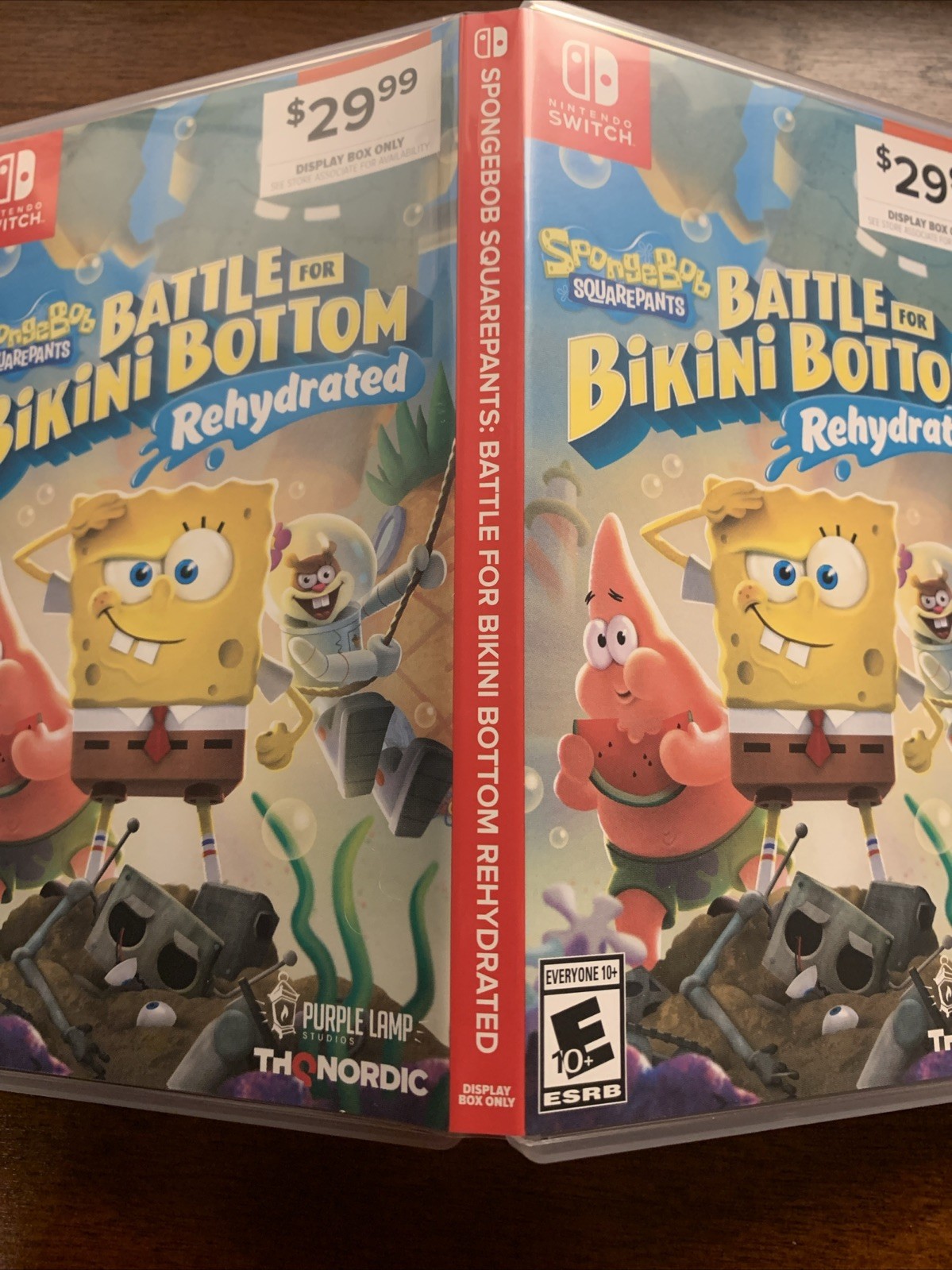 SpongeBob Battle For Bikini - Nintendo Switch Display Box Authentic RARE No Game