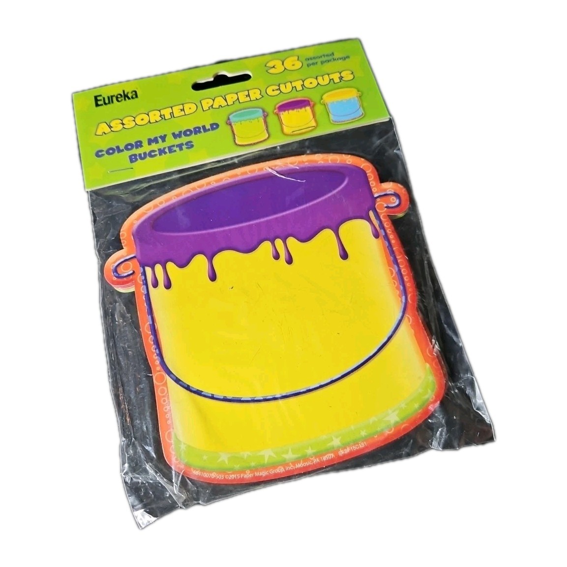 36 Ct Paint Can Cut Outs Eureka Classroom Teacher  Color My World Buckets