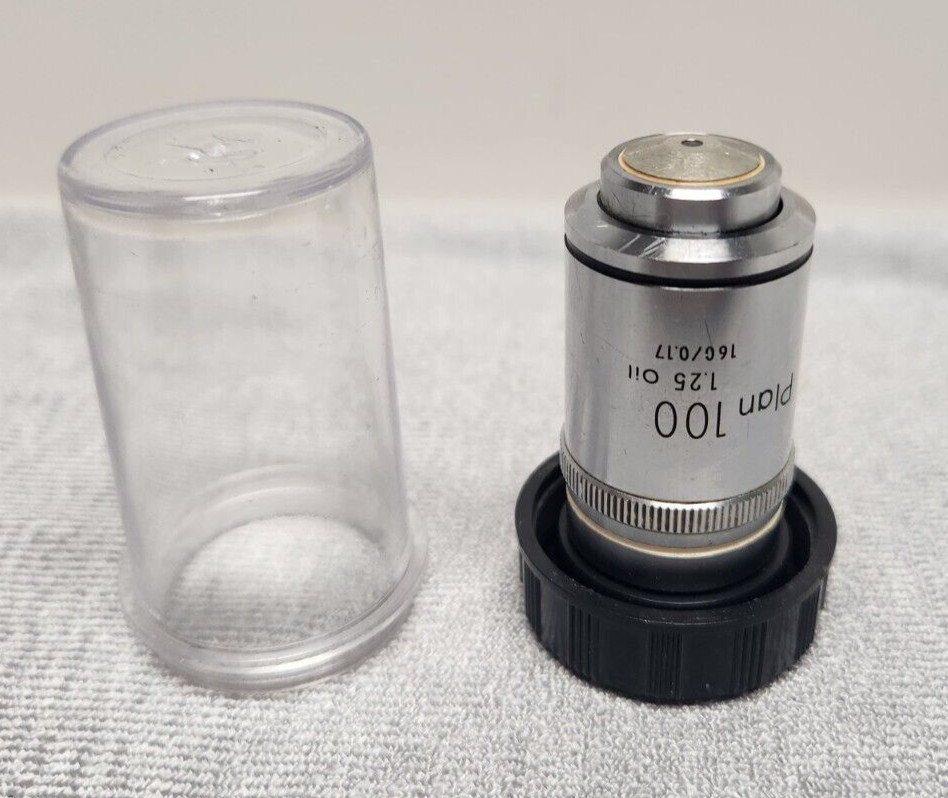 Nikon Plan 100, 1.25 oil, 160 / 0.17 Microscope Objective Lens FREE SHIP!