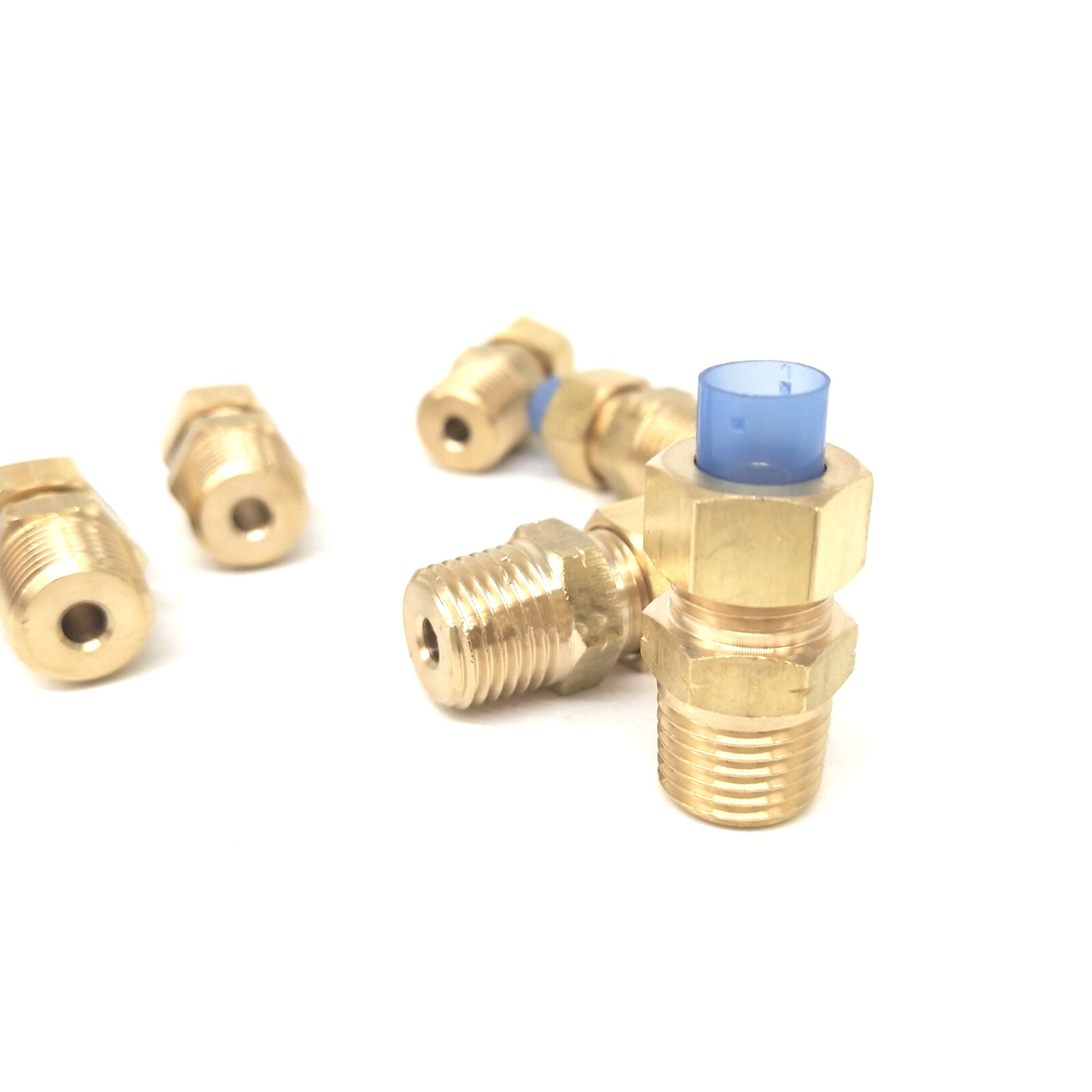 15PCS SMC KFH12U-02 Brass Embedded Fitting Flush Through Connector New
