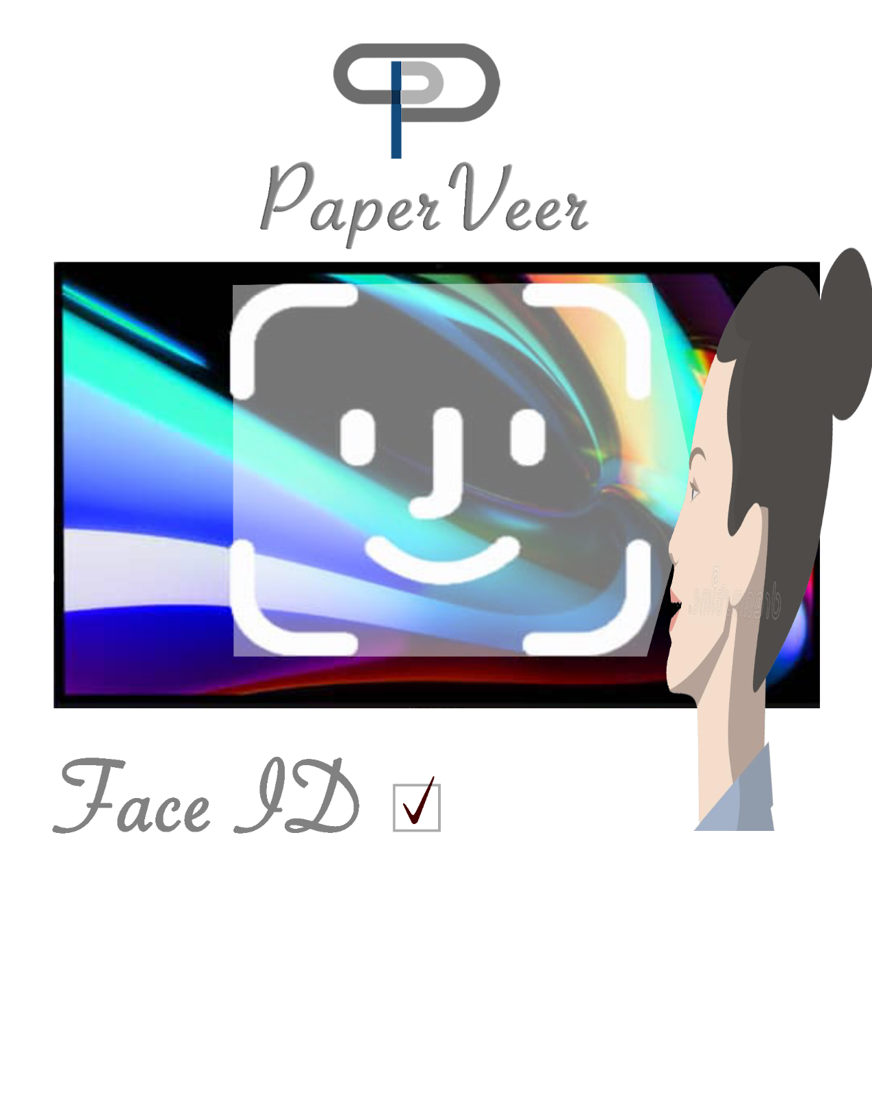 PaperVeer Matte Finish Film Anti-Glare Screen For Apple iPad 12.9 in W Button