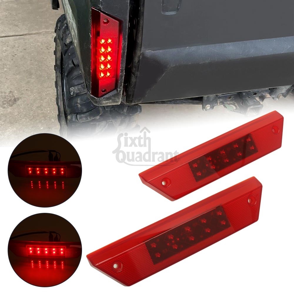 Pair Left & Right LED Rear Red Tail Light For Polaris Ranger 500/700/800/900 XP