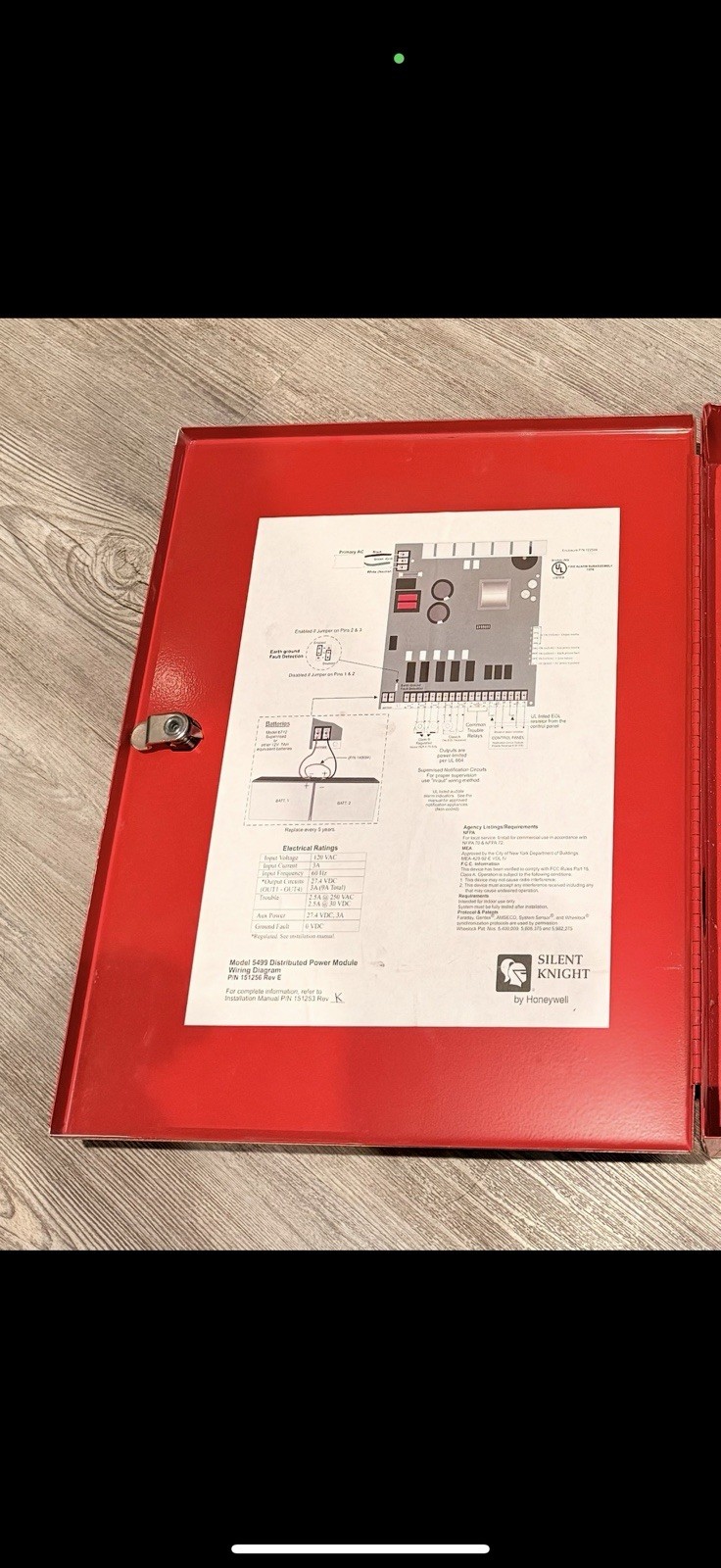 Silent Knight 5499 Power Supply