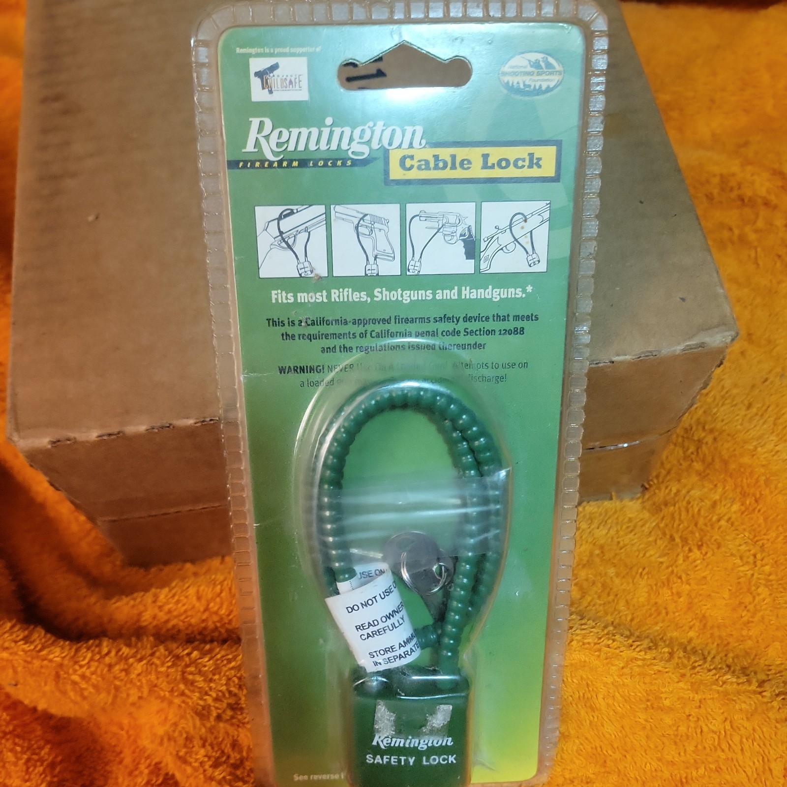 Remington Brand Model 18364 Rem Cable Gun Lock, CA Approved