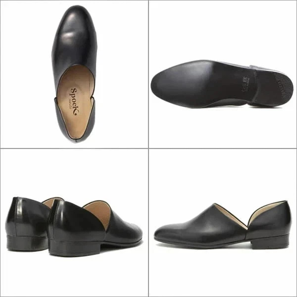 Haruta Spock Shoes 850 Leather 2E Men's Black Sizes Japan