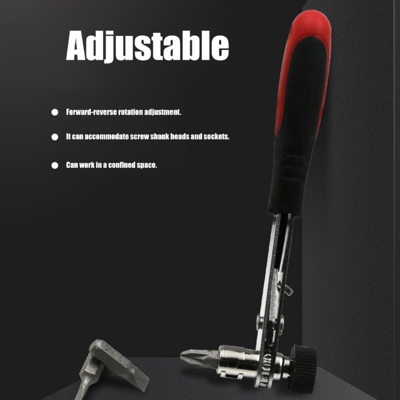 Efficient Mini Double Sided Ratchet Wrench Adjustable Easy Quick Releases Tool