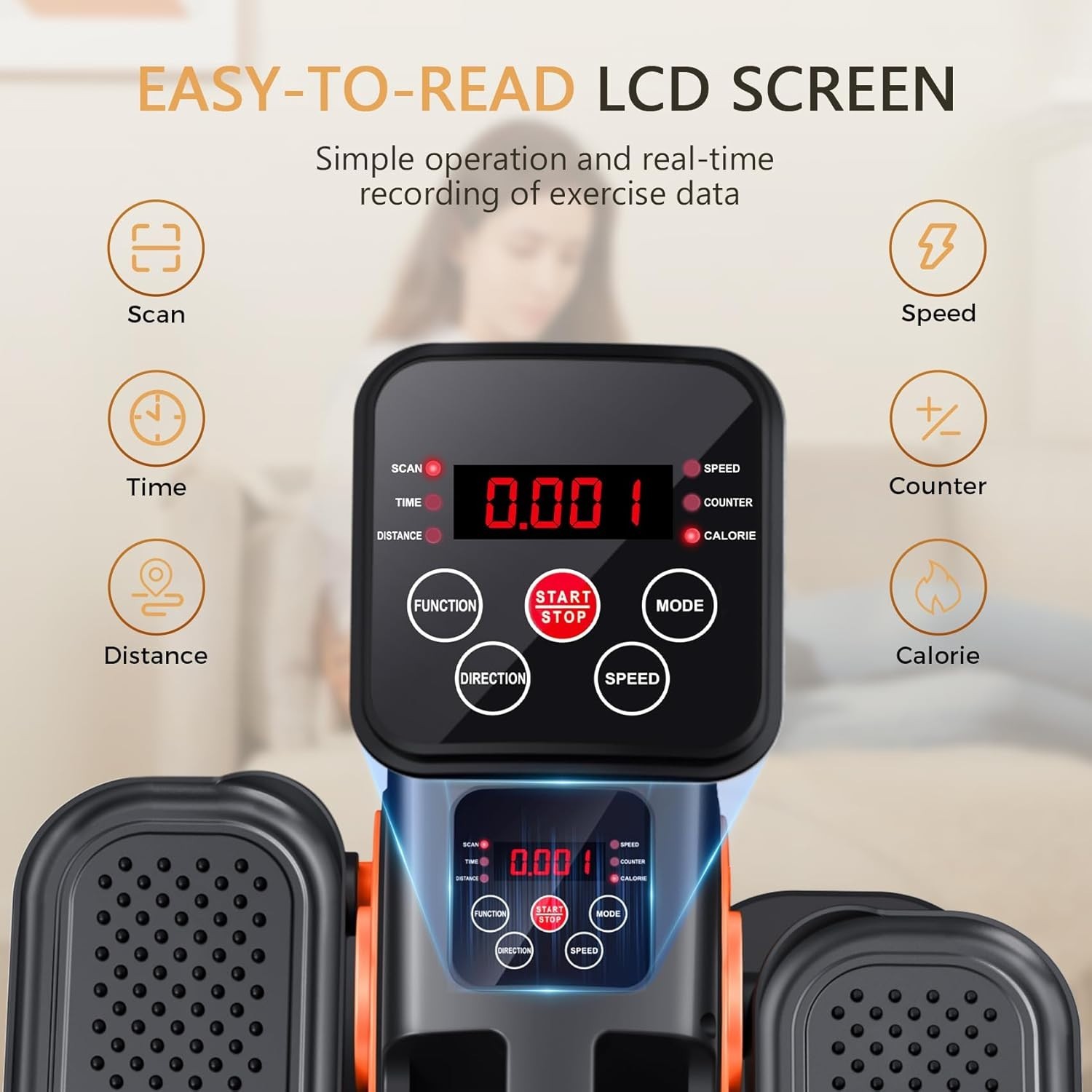Low-Impact Electric Pedal Exerciser - 12 Resistance Levels for Easy Exercise