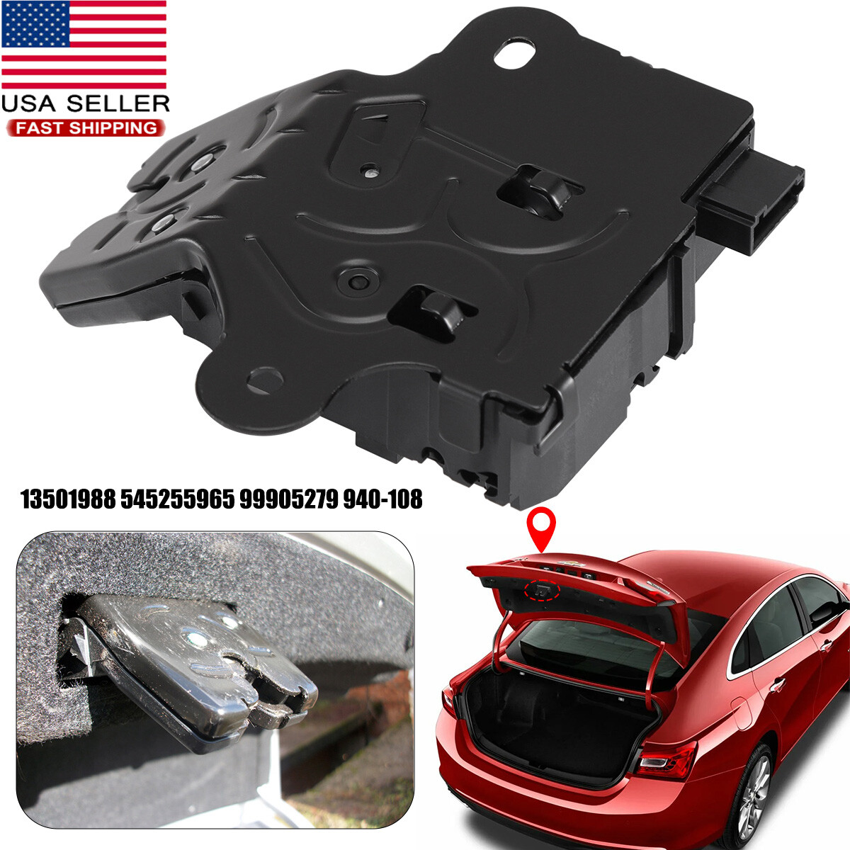Rear Trunk Lock Lid Latch Actuator For 2013-2018 Chevy Chevrolet Malibu Cadillac