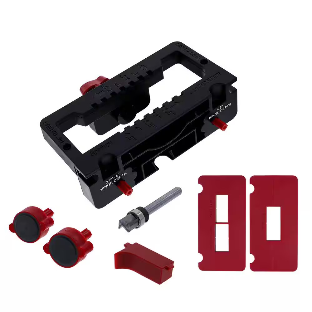 Milescraft Hinge Jig Door Router Template Kit Fits 2.5 to 4.5 in Hinges Doors