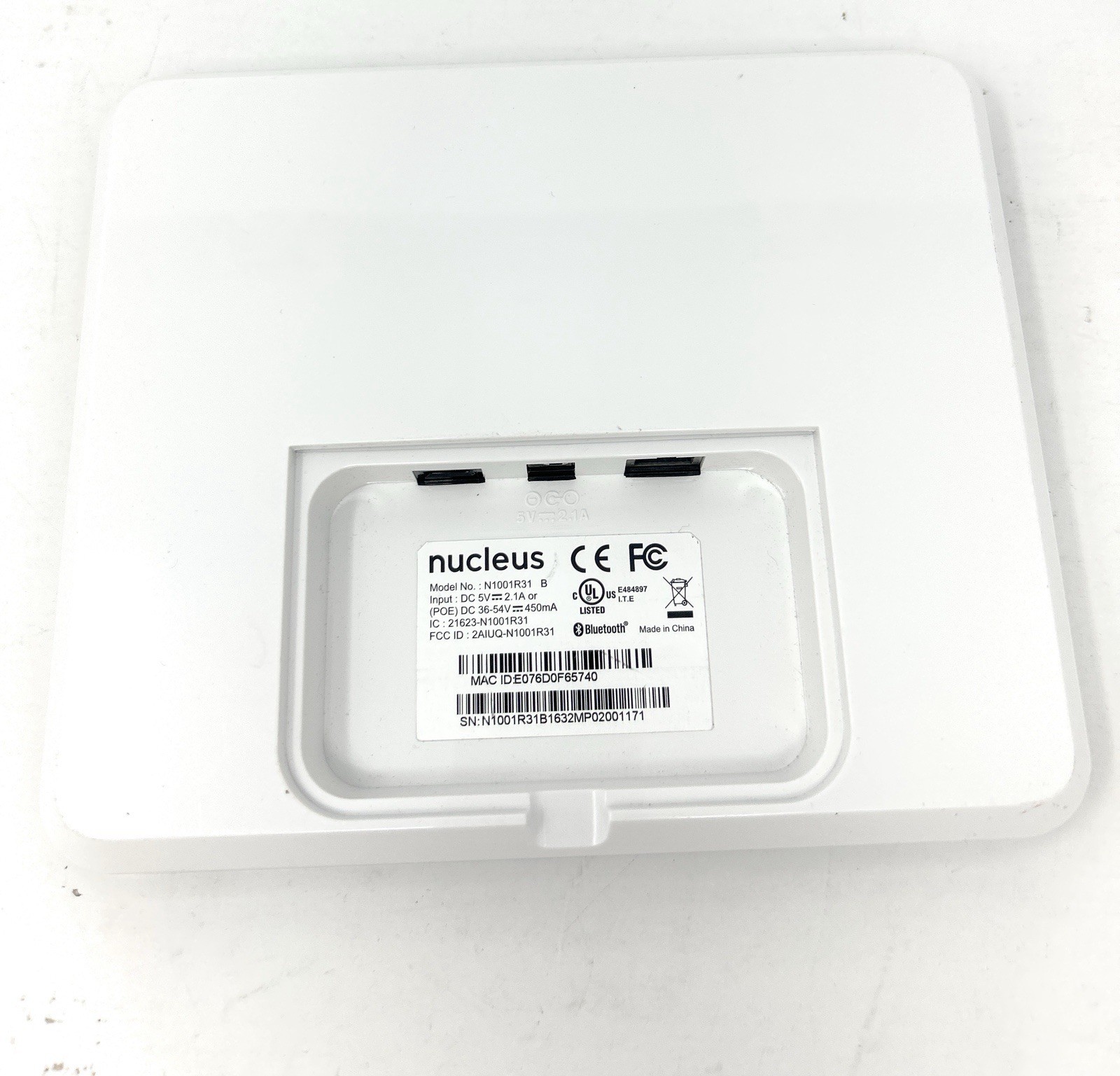 Nucleus Anywhere Intercom N1001R31 Untested (No wall mount/bracket-PoE)