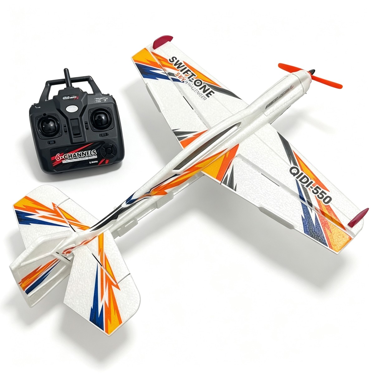 US 3D 6CH RC Airplane 505mm Wingspan Brushless One-Key Aerobatics 6Axis Gyro RTF