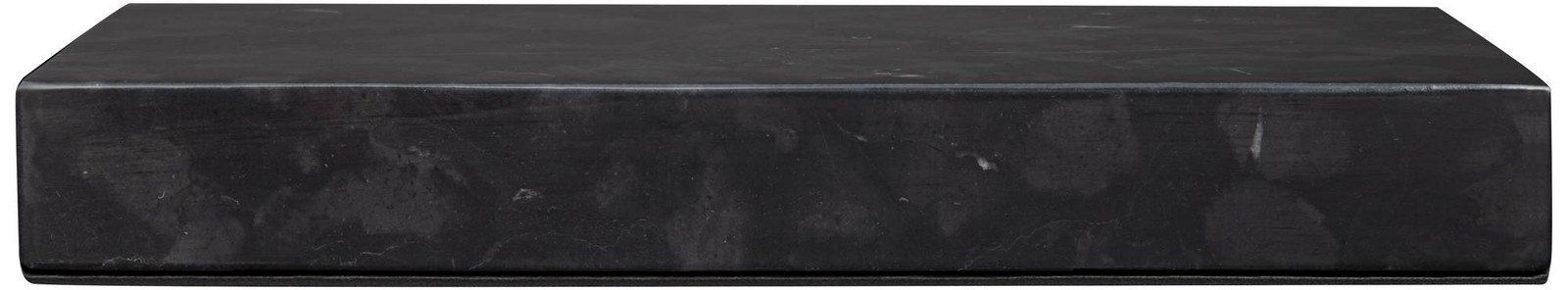 Black Marble 9 1/2" x 6 1/2" x 1" Rectangular Lamp Riser
