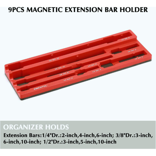 Magnetic Socket Extension Organizer Socket Extension Bar Holder 1/4",3/8",1/2“