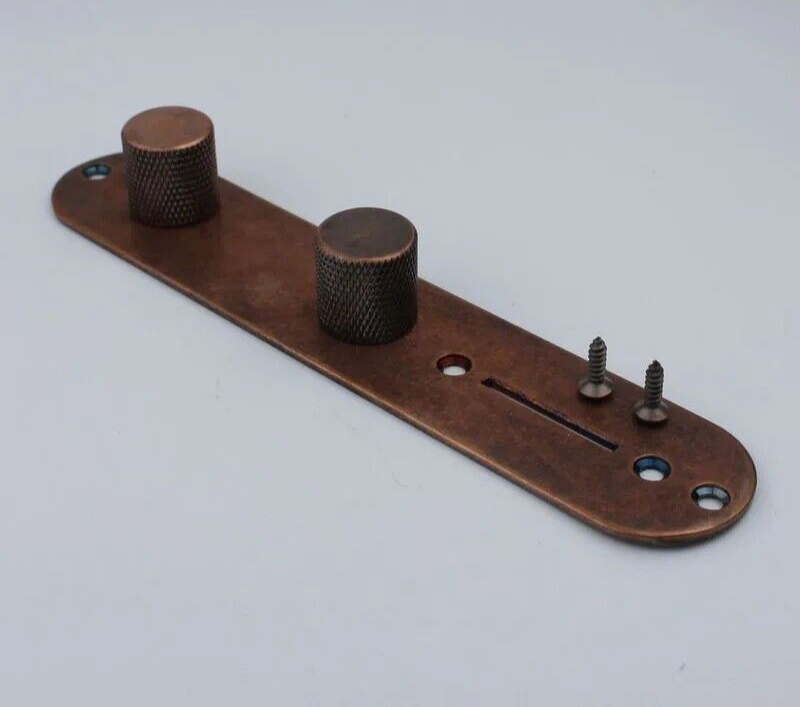 Bronze Set Guitar Bridge, Tuning Pegs, Knobs, Control Plate For Telecaster Tele