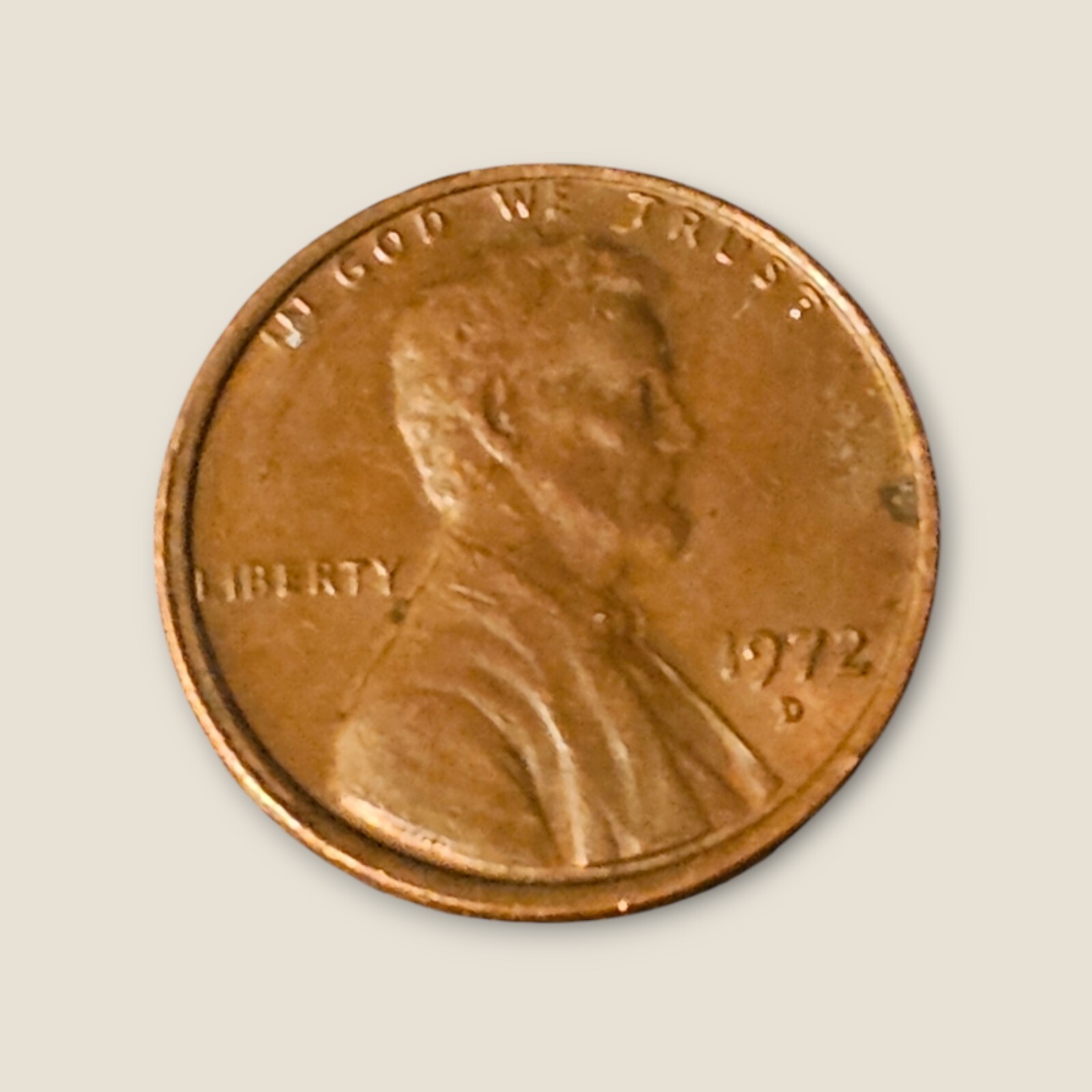 1972 Offstrike Error Lincoln Penny