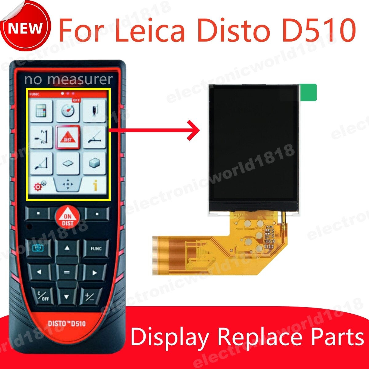 Display For Leica DISTO D510 Laser Distance Bluetooth Meter LCD Screen Parts NEW