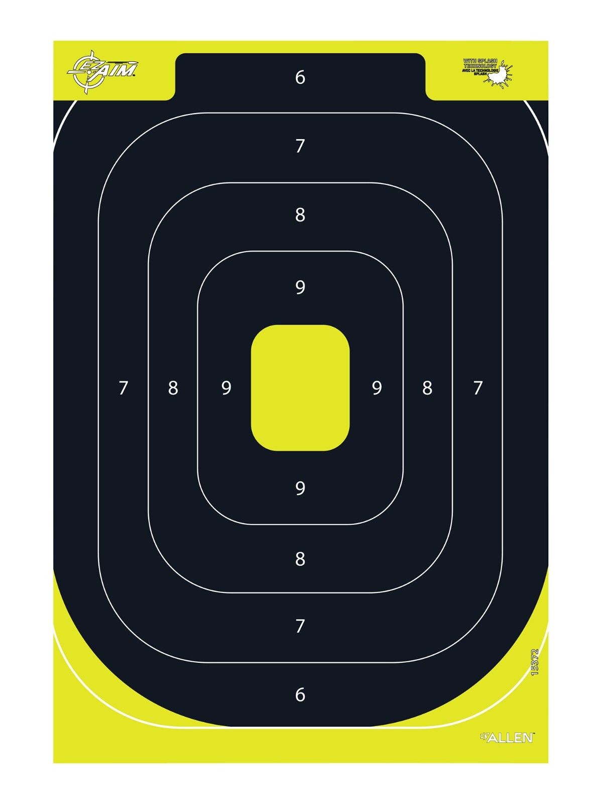 Allen EZAim Splash IPSC Silhouette NonAdhesive Paper Target - 15372