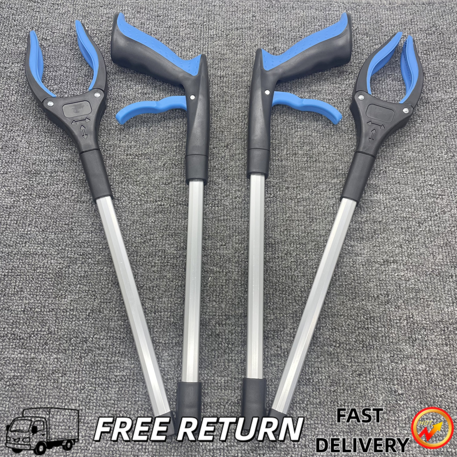 Industrial Grabber Tool Hand Grip Reach Trash Picker Heavy Duty Pick Up Stick
